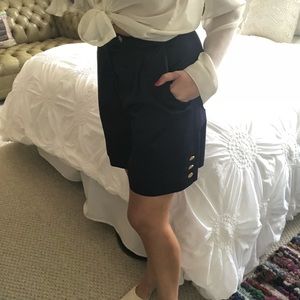 *Vintage ESCADA High Waist Royal Blue Satin Shorts